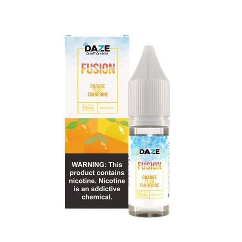 7Daze Fusion Salt Series | 15mL | 24mg - ORANGE YUZO TANGERINE Ice with packaging