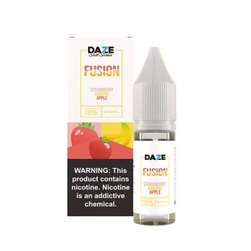 7Daze Fusion Salt Series | 15mL | 24mg - STRAWBERRY BANANA APPLE with packaging