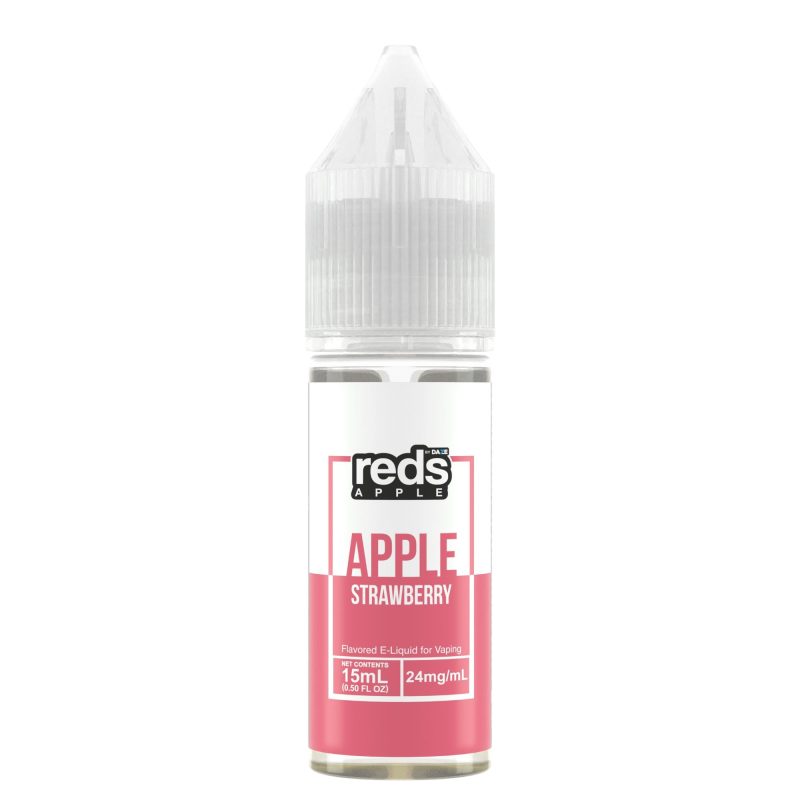 7Daze Reds Salt Series E-Liquid 15mL (Salt Nic) strawberry bottle