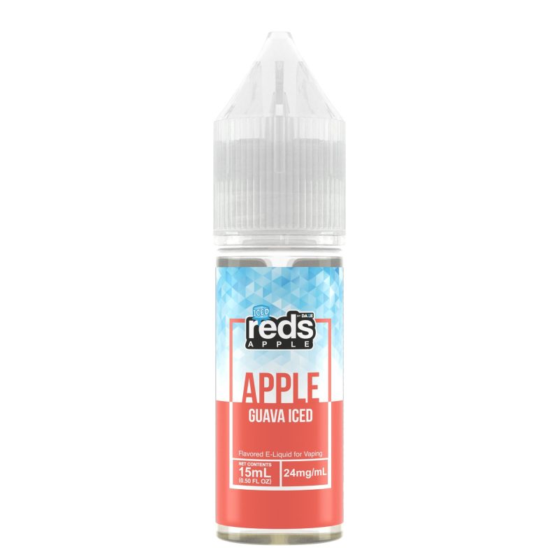 7Daze Reds Salt Series E-Liquid 15mL (Salt Nic) guava iced bottle