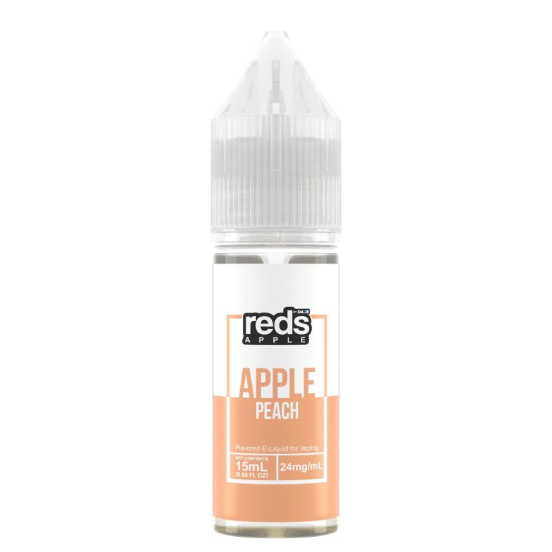 7Daze Reds Salt Series E-Liquid 15mL (Salt Nic) peach bottle