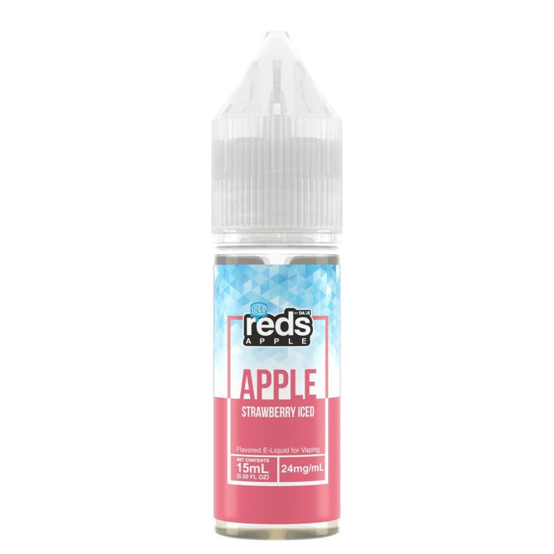 7Daze Reds Salt Series E-Liquid 15mL (Salt Nic) strawberry iced bottle