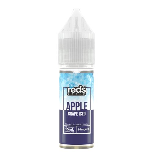 7Daze Reds Salt Series E-Liquid 15mL (Salt Nic) grape iced bottle