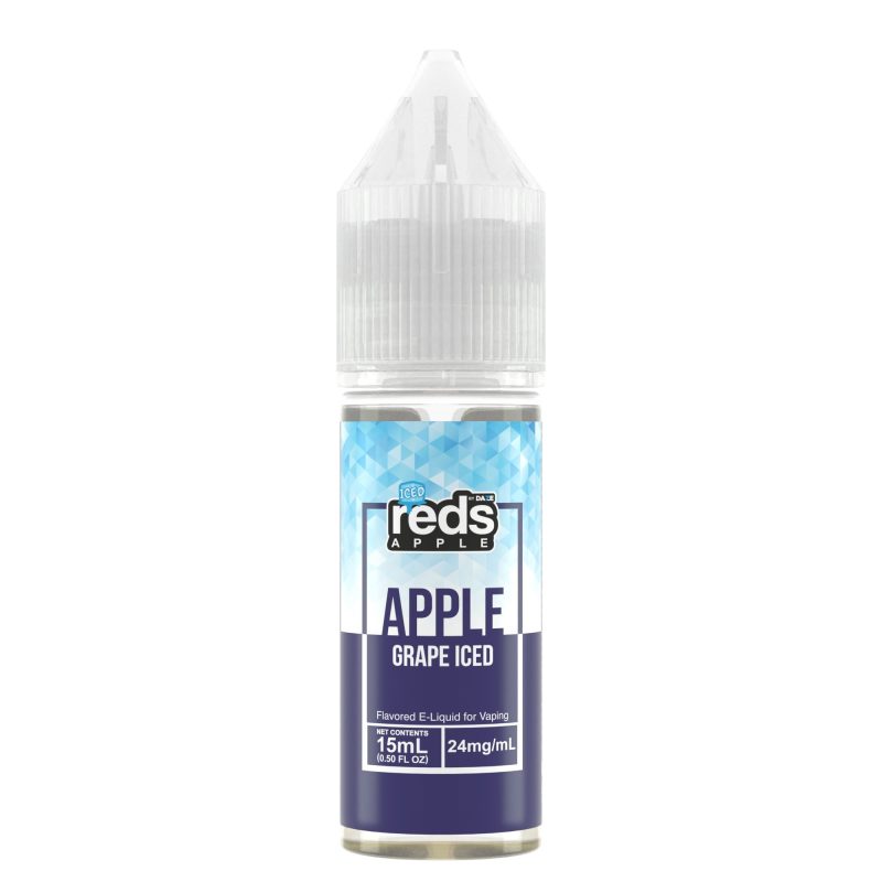 7Daze Reds Salt Series E-Liquid 15mL (Salt Nic) grape iced bottle