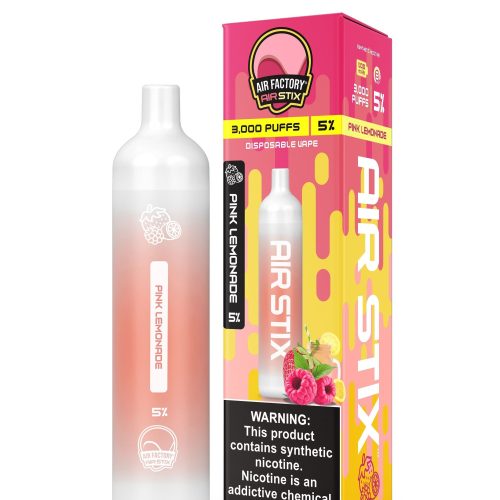 Air Factory Air Stix Disposable 3000 Puffs 8mL pink lemonade with packaging