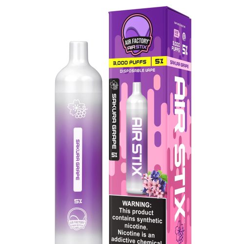 Air Factory Air Stix Disposable 3000 Puffs 8mL sakura grape with packaging