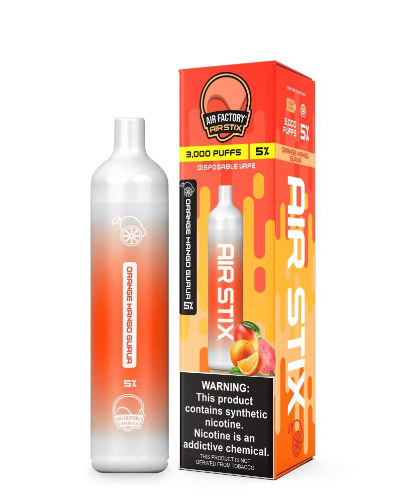 Air Factory Air Stix Disposable 3000 Puffs 8mL orange mango guava with packaging