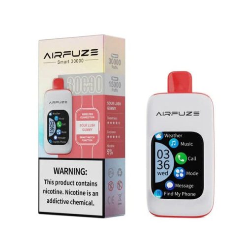 AIRFUZE Smart-Phone Disposable sour lush gummy with packaging