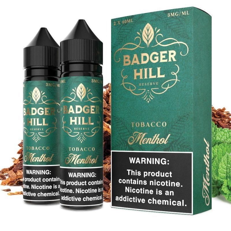 Menthol by BADGER HILL RESERVE 120ml with packaging