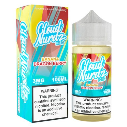 Banana Dragon Berry Ice by Cloud Nurdz Series E-Liquid 100mL (Freebase) with packaging