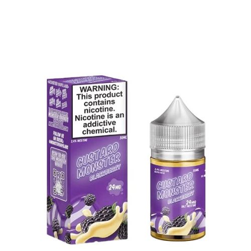 Blackberry By Custard Monster Salts E-Liquid with packaging