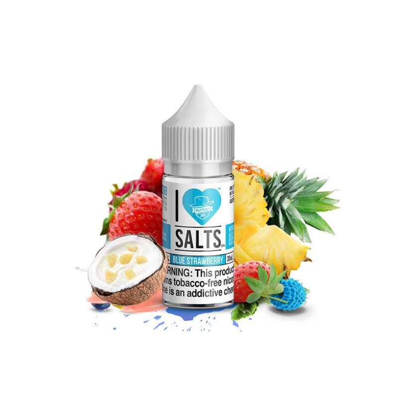 blue strawberry salt by mad hatter ejuice 30ml 768527