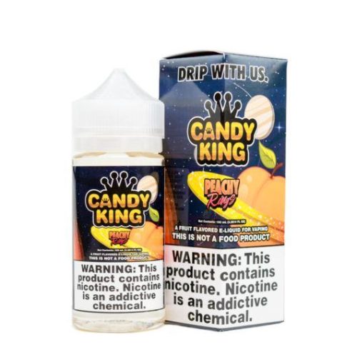 Peachy Rings by Candy King 100ml with packaging