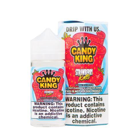 Strawberry Rolls by Candy King 100ml with packaging