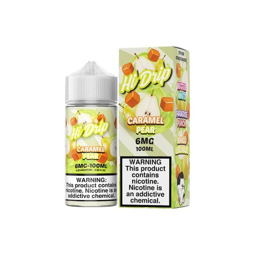 Caramel Pear | Hi-Drip Series E-Liquid | 100mL Caramel Pear with Packaging