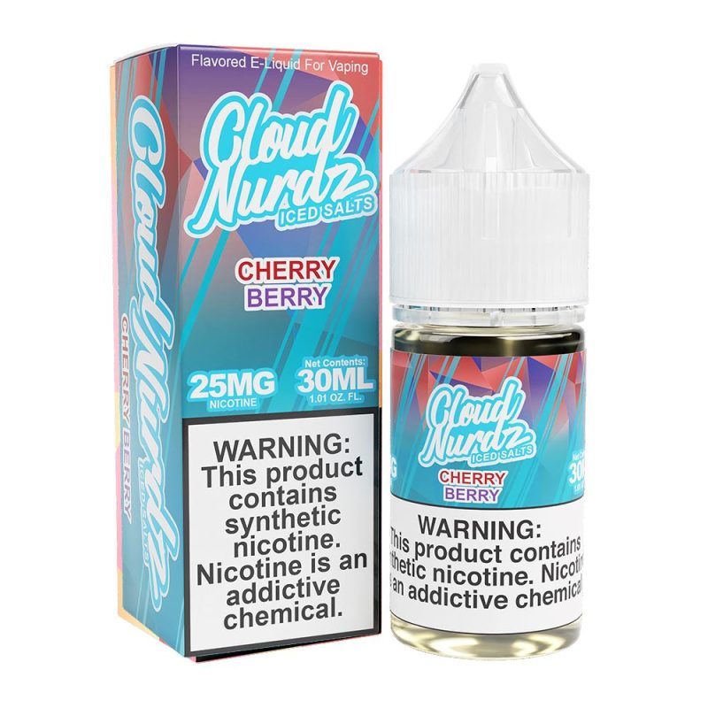 Cherry Berry Ice | Cloud Nurdz Salts | 30mL | Bottle with Packaging