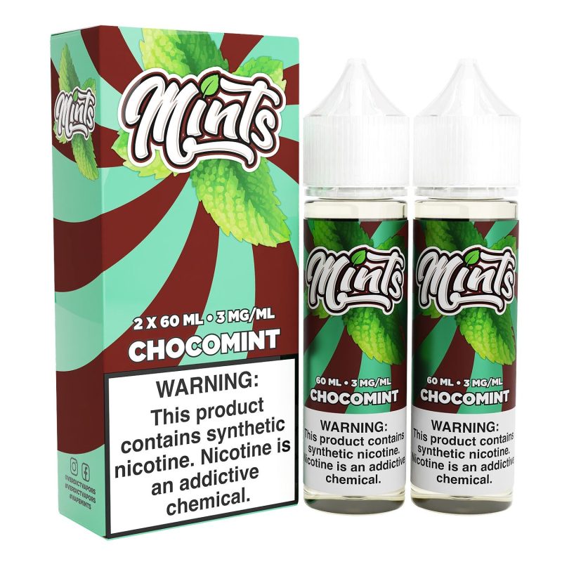 chocomint by mints sub ohm salt series e liquid 2x 60ml 506325