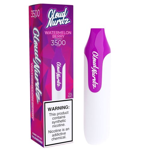 Cloud Nurdz Disposable Series | 10ml | 3500 Puffs - Watermelon Berry with packaging