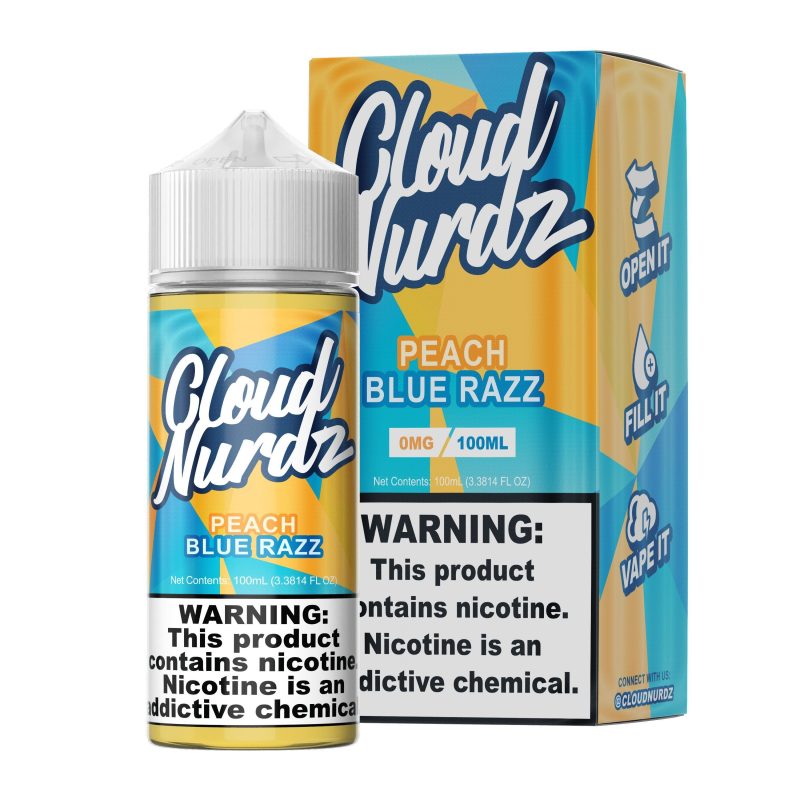 cloud nurdz peach blue razz 100ml eliquid 577953