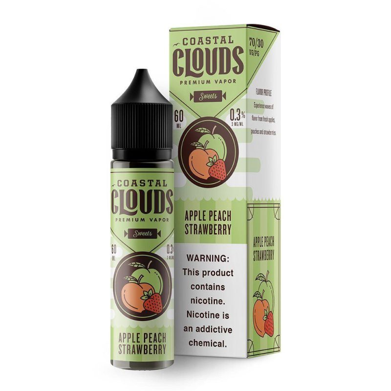 coastal clouds apple peach strawberry 60ml eliquid 148710