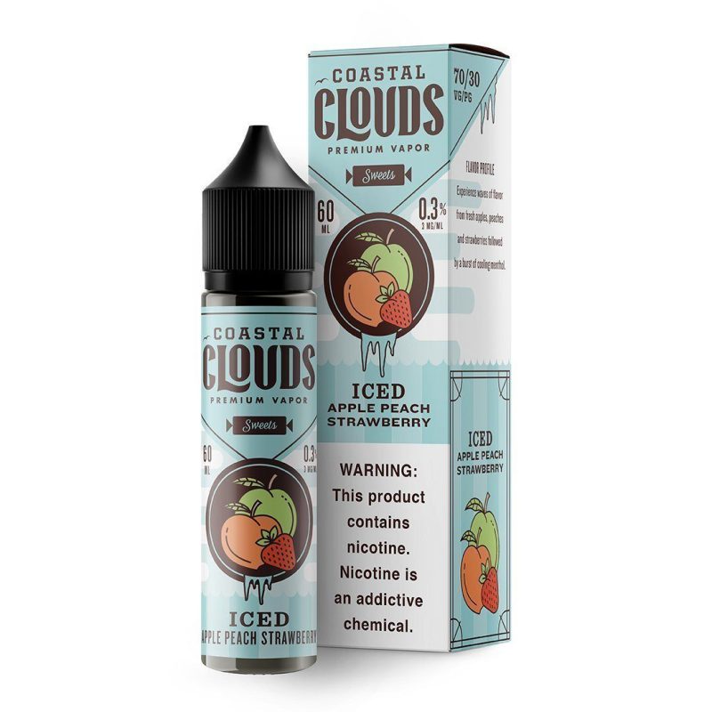 coastal clouds iced apple peach strawberry 60ml eliquid 601536