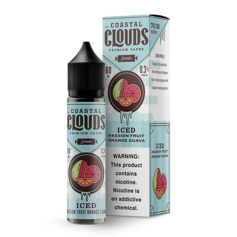 coastal clouds iced passion fruit orange guava 60ml eliquid 746249