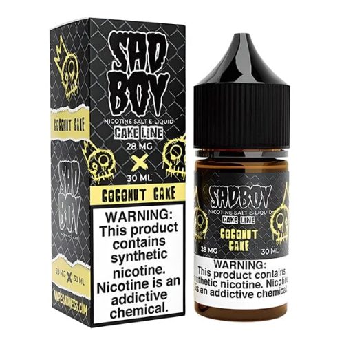 Coconut Cake | Sadboy Salt Series E-Liquid | 30mL with packaging