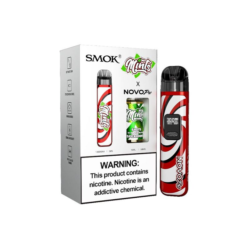 Collab Bundle – SMOK Novo Pro Device + Daddy’s Vapor 10mL Juice - Color:  Mint - Flavor: Spearmint with Packaging