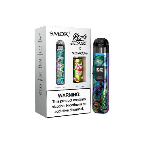 Collab Bundle – SMOK Novo Pro Device + Daddy’s Vapor 10mL Juice - Color:  Rainbow - Flavor: Cherry Apple with Packaging