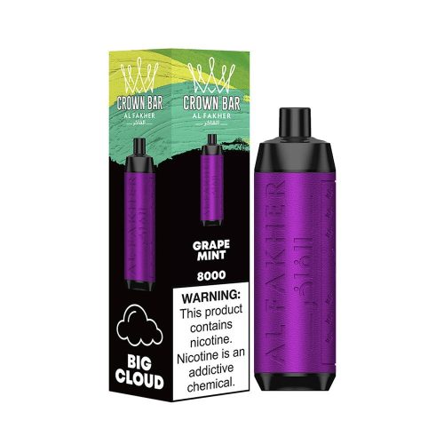 Crown Bar AF8000 Disposable 8000 Puffs 18mL 50mg Grape Mint