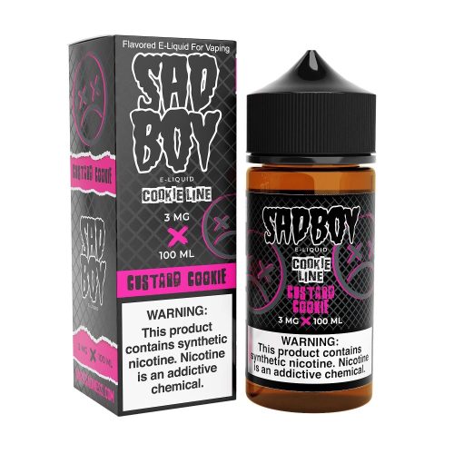 Custard Cookie by Sadboy E-Liquid 100ml with packaging