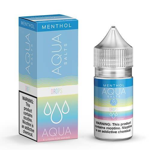 Drops Menthol by Aqua Synthetic Nicotine Salts 30ML with packaging