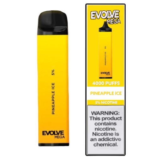 Evolve Mega Disposable | 4000 Puffs | 11mL Pineapple Ice with Packaging