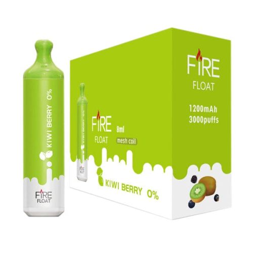 Fire Float Zero Nicotine Disposable | 3000 Puffs | 8mL - Kiwi Berry with packaging