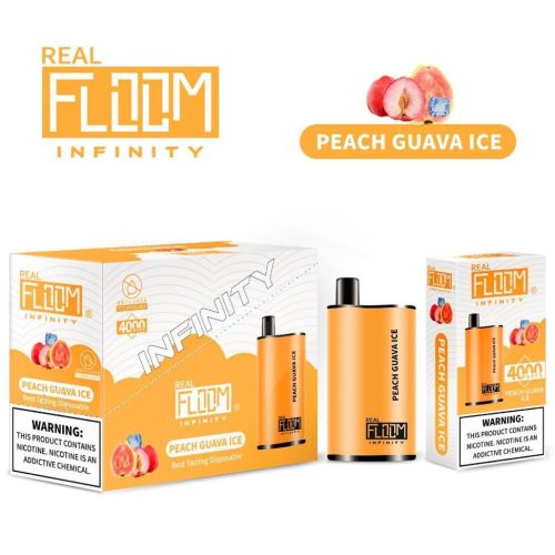 Floom Infinity Disposable | 4000 Puffs | 10mL - Peach Guava Ice with packaging