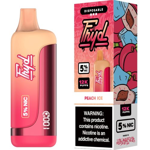 FRYD Disposable 12,0000 Puffs (17mL) 50mg Peach Ice with Packaging