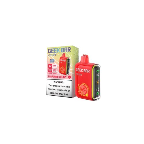 Geek Bar Pulse Disposable 15000 Puffs 16mL 50mg California Cherry with packaging