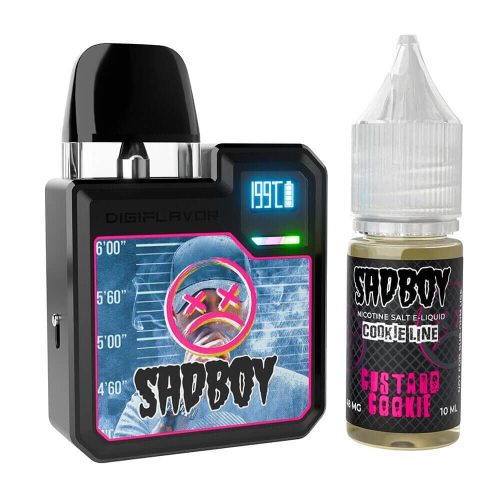 Geekvape Digi-Q Kit + Daddy’s Vapor 10mL Salts 50mg (Pod System + E-Liquid) custard cookie