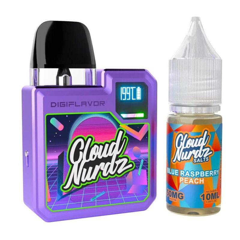 Geekvape Digi-Q Kit + Daddy’s Vapor 10mL Salts 50mg (Pod System + E-Liquid) blue raspberry peach