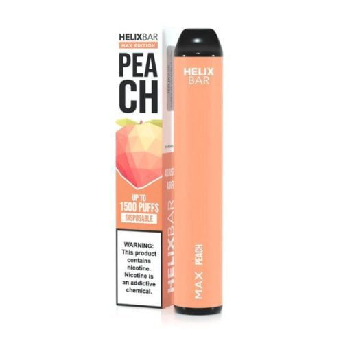 HelixBar Max Disposable E-Cigs | 1500 Puffs peach with packaging