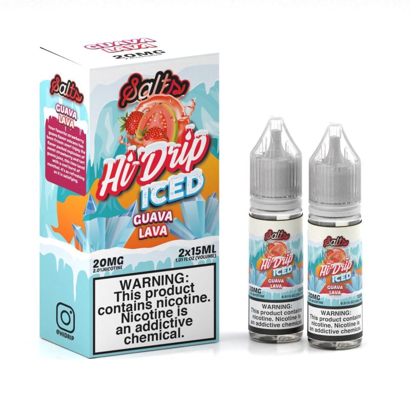 Iced Guava Lava by Hi-Drip Salts 30ml with packaging