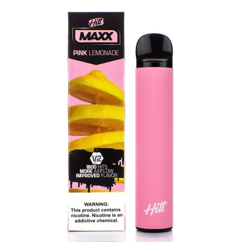 Hitt Maxx V2 Disposable | 1800 Puffs | 6.5mL pink lemonade with packaging