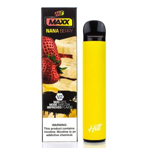 Hitt Maxx V2 Disposable | 1800 Puffs | 6.5mL nana berry with packaging