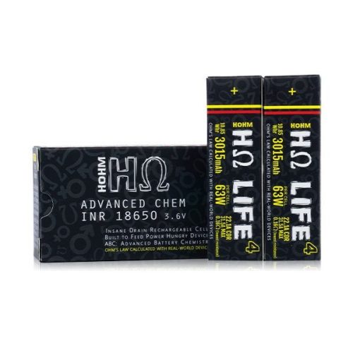 hohm tech hohm life 18650 battery 3015mah 221a 2 pack flawless vape shop 195950