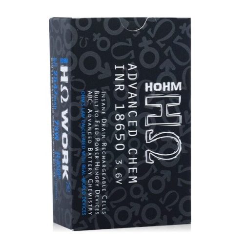 hohm tech hohm work 18650 battery 2547mah 253a 2 pack 772498