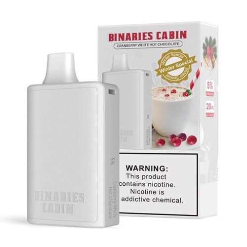 HorizonTech     Binaries Cabin Disposable 10,000 puffs 20mL cranberry white hot chocolate