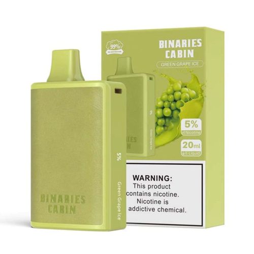 HorizonTech - Binaries Cabin Disposable 10,000 puffs 20mL green apple ice