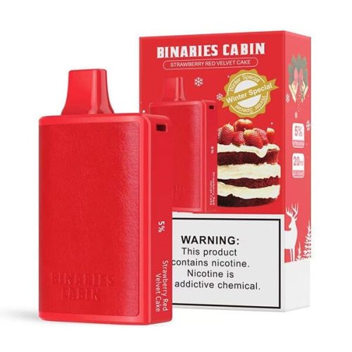 HorizonTech     Binaries Cabin Disposable 10,000 puffs 20mL strawberry red velvet cake