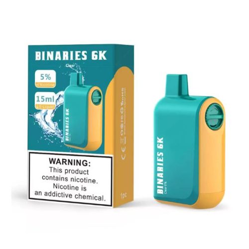 HorizonTech – Binaries Cabin Disposable 6000 puffs 15mL clear with packaging