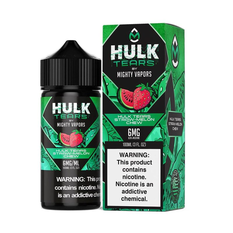 Hulk Tears Straw Melon Chew | Mighty Vapors Hulk Tears | 100mL with Packaging